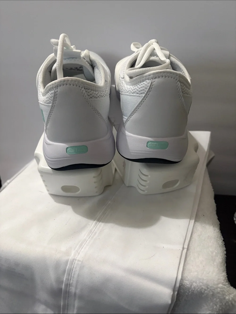 Puma All-White Lightweight Mesh Athletic Sneakers